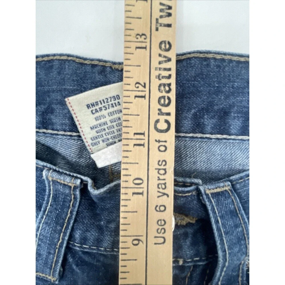 True Religion Denim Straight Jeans Mens 31x31 Blue Medium Wash Flap Pockets Y2K